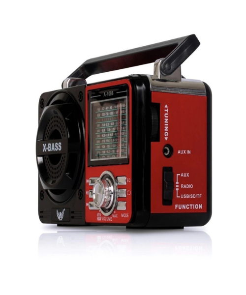 Rádio Retrô Vintage Portátil A Pilha E Tomada Am Fm Sw Pendrive Com Sd Usb