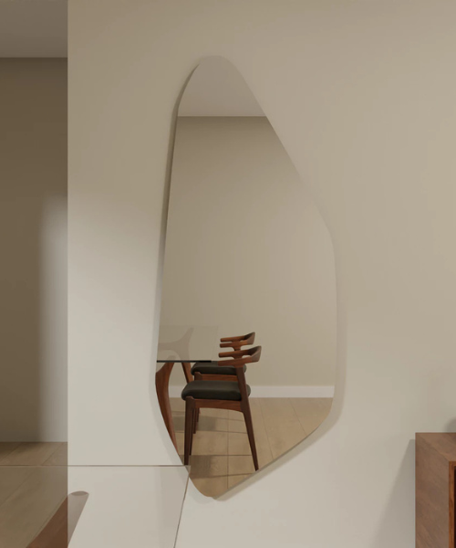Espelho Orgânico Grande 150cm 170cm Decorativo Corpo Inteiro de Chão Quarto Sala Salão hall Luxo Promoção Lançamento
