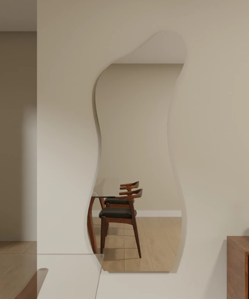 Espelho Orgânico Grande 150cm 170cm Decorativo Corpo Inteiro de Chão Quarto Sala Salão hall Luxo Promoção Lançamento