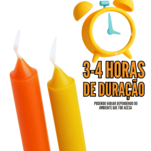 Kit 70 Velas Coloridas Semanal Entidades 16x1,2cm Monte seu Kit