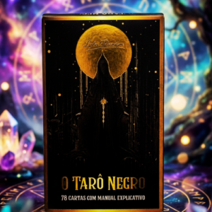 Tarot Negro 78 Cartas Estudo Completo Com Manual Novo