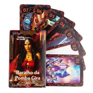 Baralho da Pomba Gira com Manual | Oráculo Místico 36 Cartas Ilustradas para Amor, Relacionamentos e Autoconhecimento