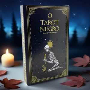 Baralho Tarot Negro com 22 Cartas Manual em Português Baseado no Taro de Marselha-Versão Iniciantes
