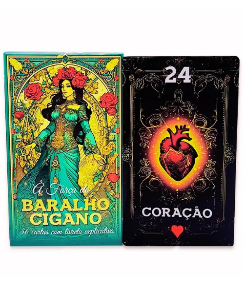 Força do Baralho Cigano Espiritual 36 Cartas Tarô c/ Manual