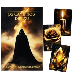 Baralho Os Caminhos De Exú 36 Cartas Plastificadas E Manual