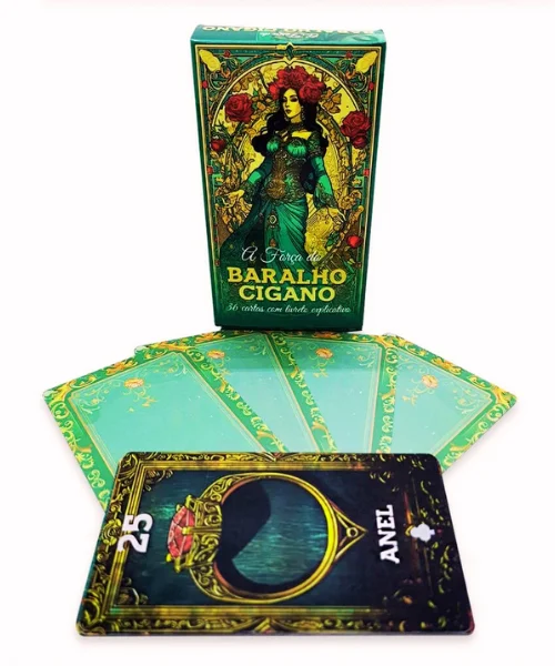Força do Baralho Cigano Espiritual 36 Cartas Tarô c/ Manual
